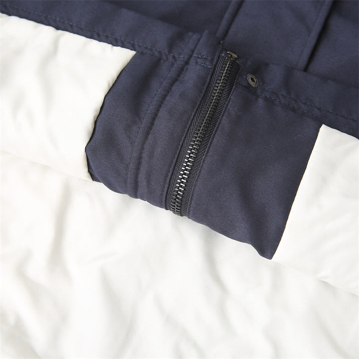 Damen gesteppte Übergangsjacke mit kontrastierendem Kragen und praktischen Taschen Drune