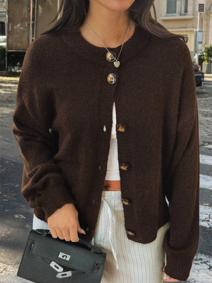 Damen Strickjacke mit Knopfdetails und lässigem Schnitt Drune