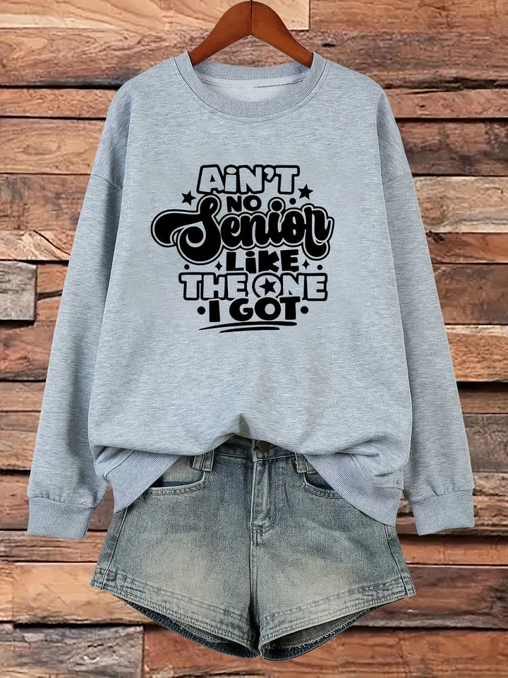 Damen Sweatshirt mit lässigem Spruchdesign Drune
