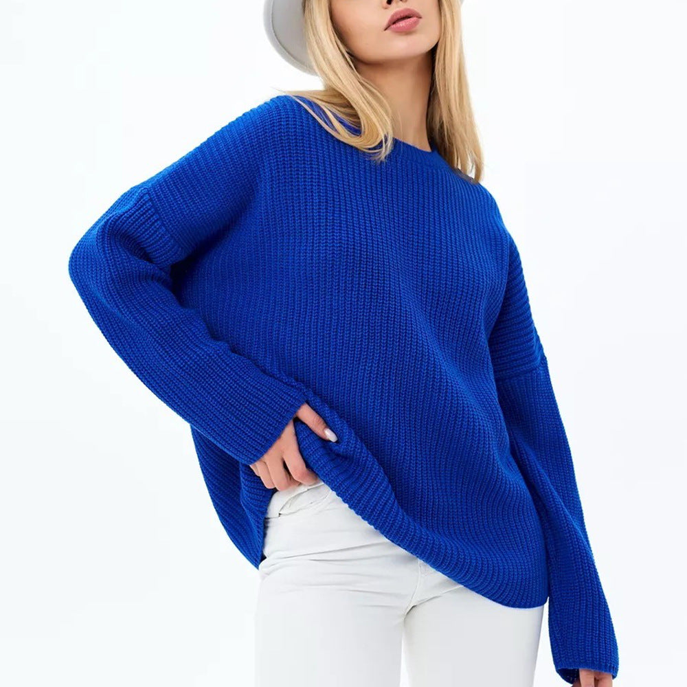 Damen Grobstrickpullover Drune