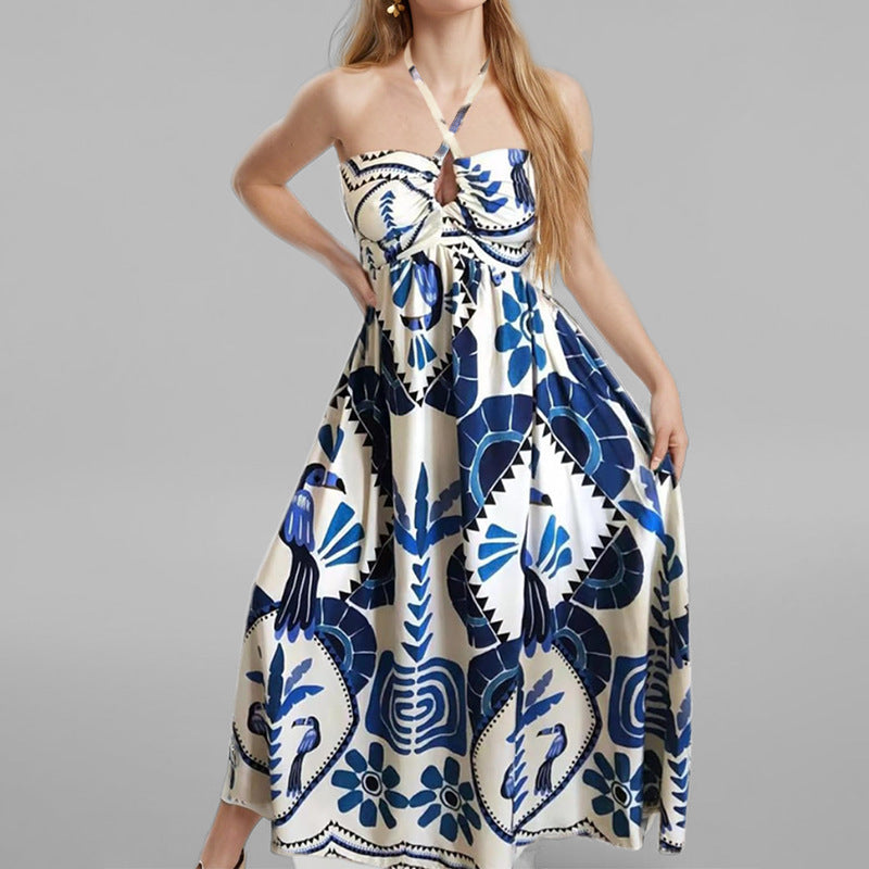 Damen Maxikleid mit verspieltem Muster Drune