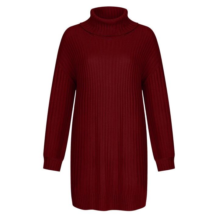Damen Grobstrick Rollkragenpullover im lässigen Schnitt Drune