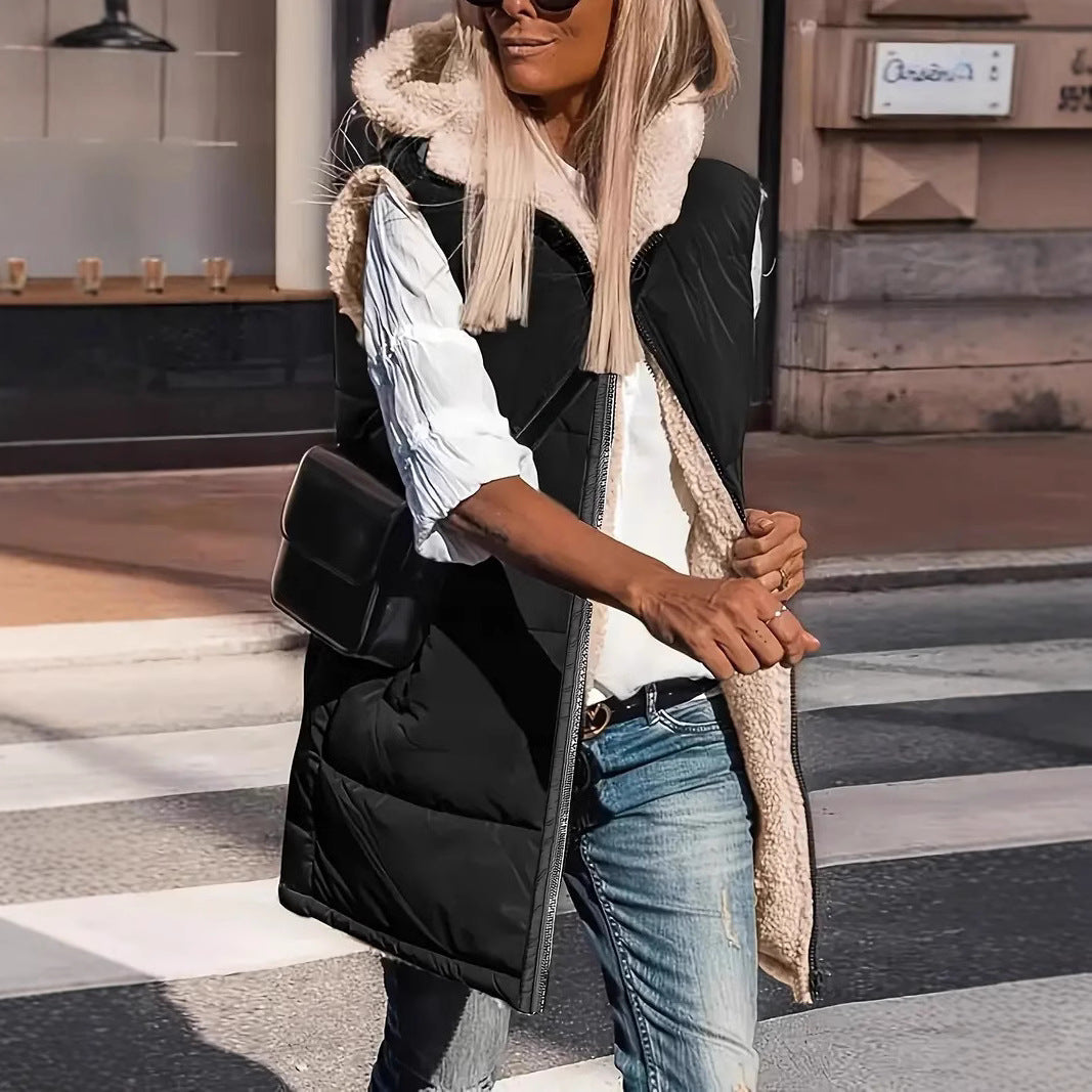 Damen Wendejacke mit sherpa Innenfutter Drune