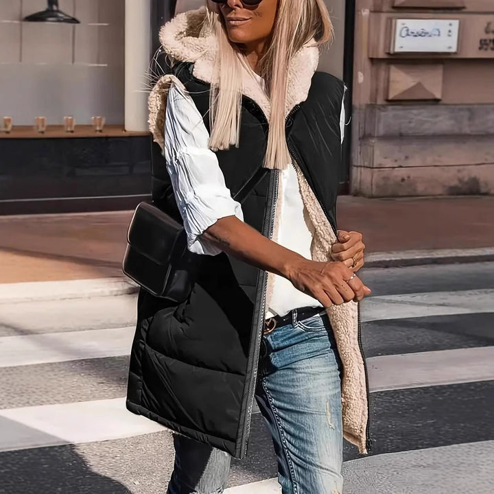 Damen Wendejacke mit sherpa Innenfutter Drune