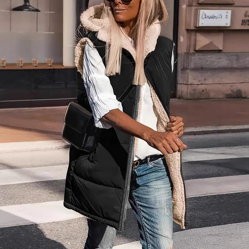 Damen Wendejacke mit sherpa Innenfutter Drune