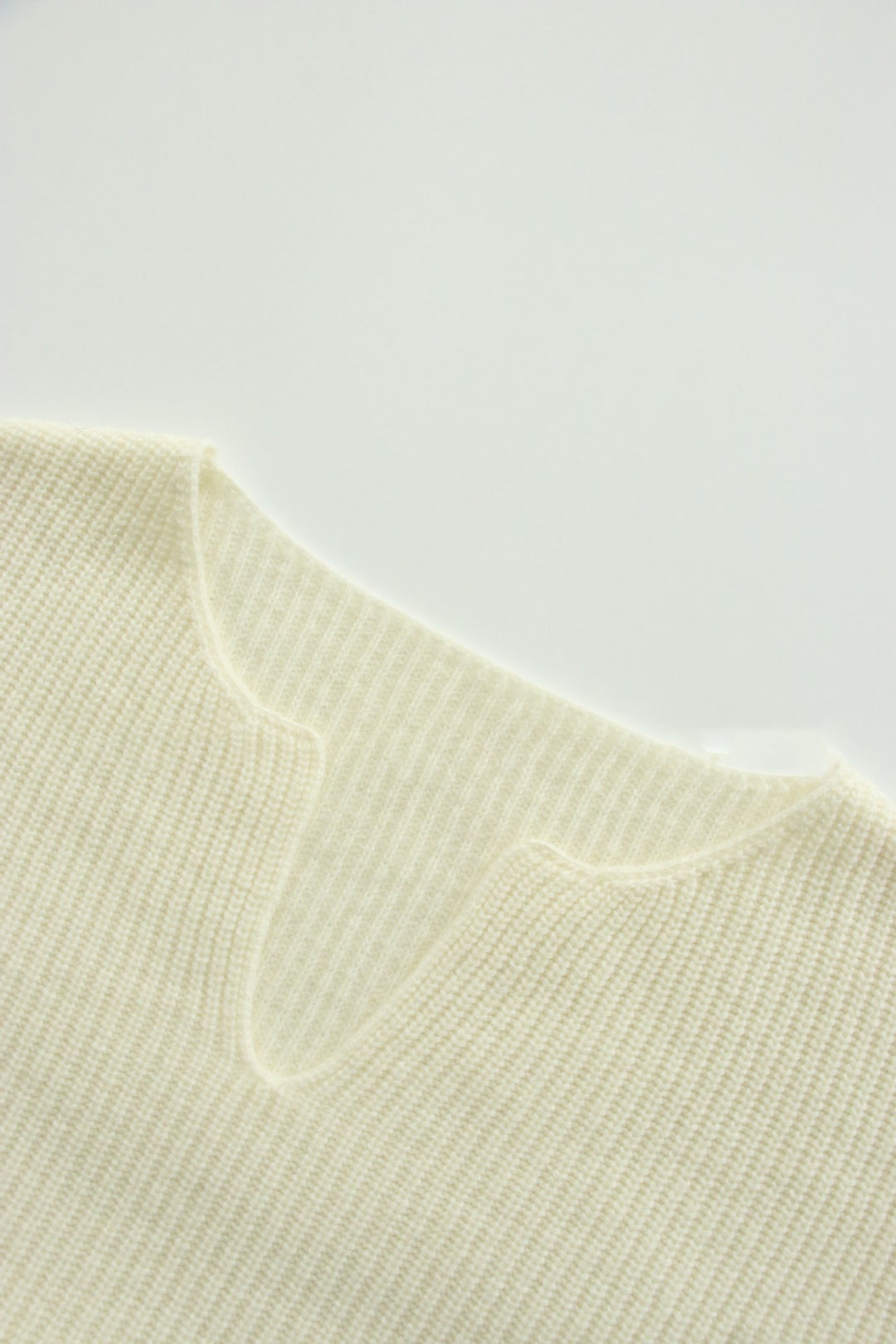 Damen lässiges Strickoberteil mit V-Ausschnitt Drune