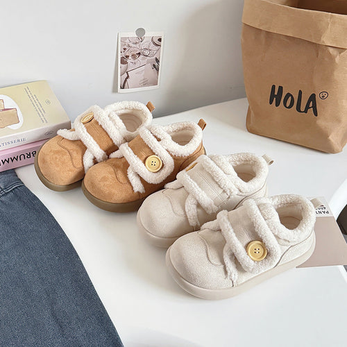 Damen Sneaker mit kuscheligem Innenfutter und praktischer Knopfakzent Drune
