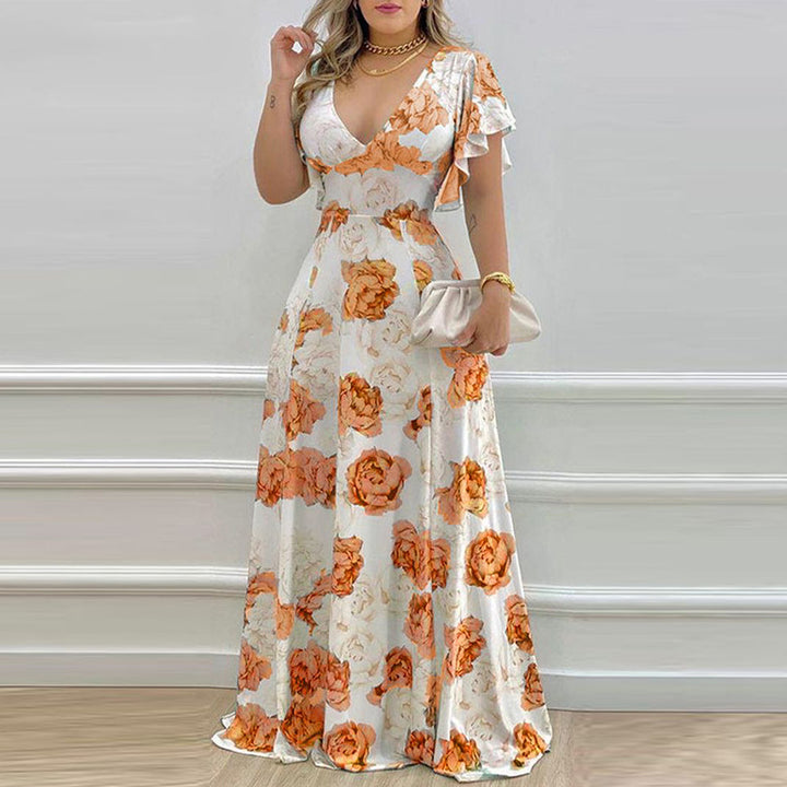 Damen Maxikleid mit floralem Design Drune