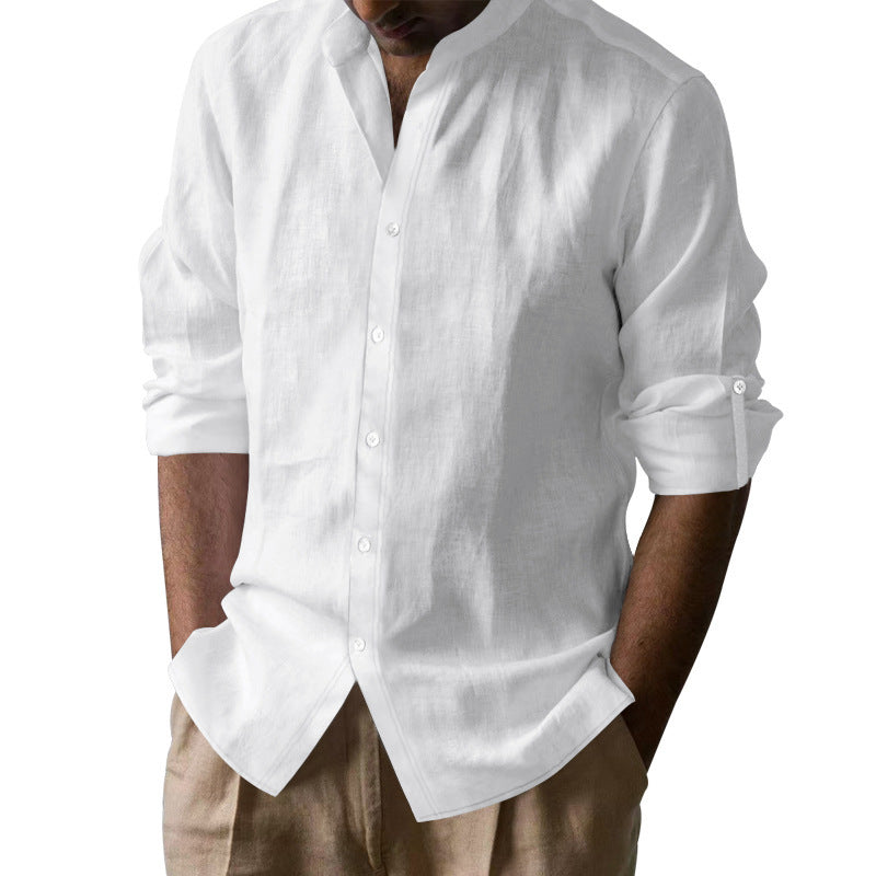 Herren Langarmhemd im lässigen Look mit eleganten Knopfdetails Drune