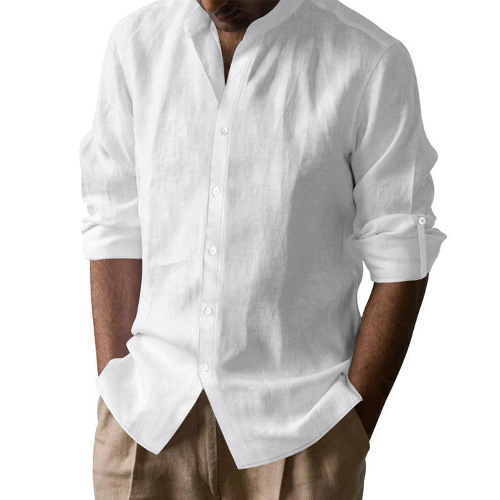 Herren Langarmhemd im lässigen Look mit eleganten Knopfdetails Drune