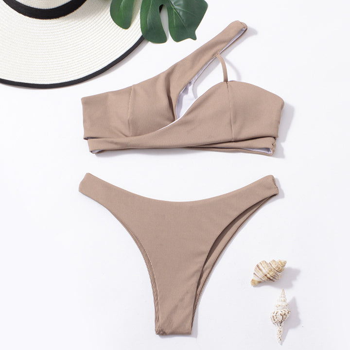 Damen Triangel-Bikini mit asymmetrischem Oberteil und schickem Design Drune