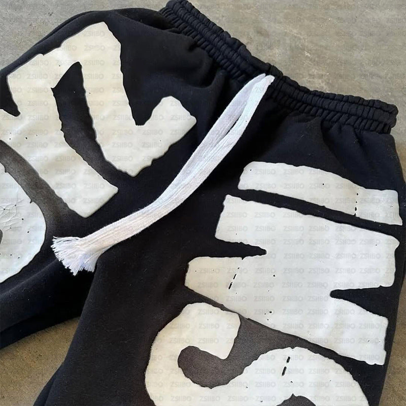 Damen Sweatpants mit großem auffälligem Logodruck Drune