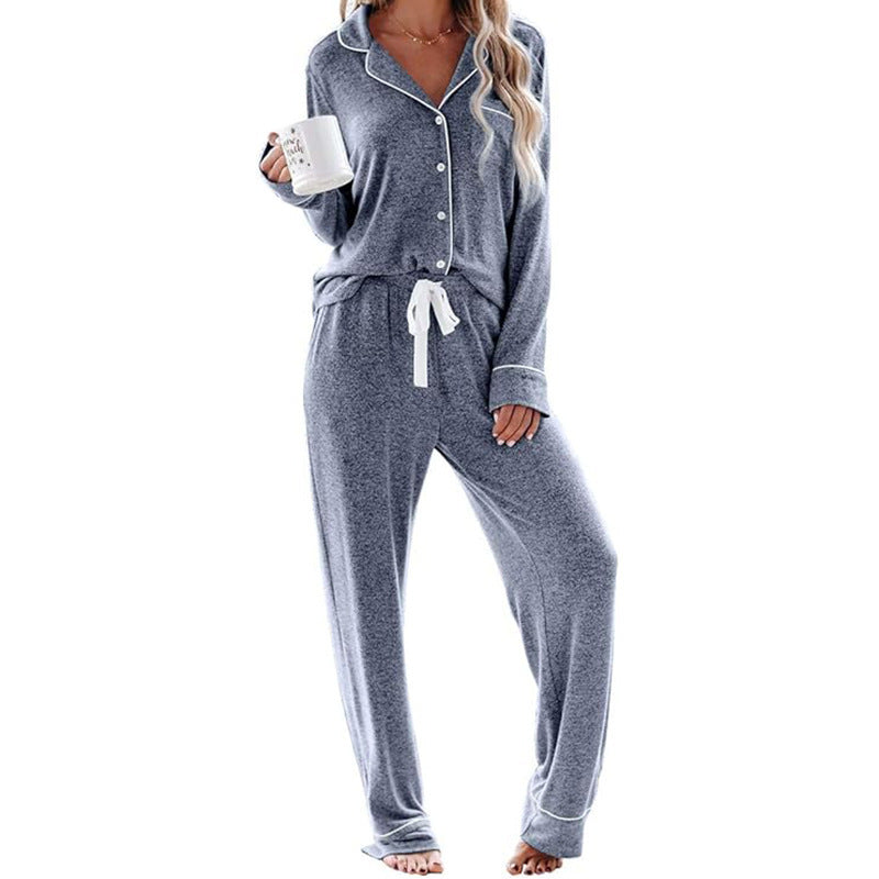 Damen Schlafanzug-Set aus weichem, atmungsaktivem Material Drune