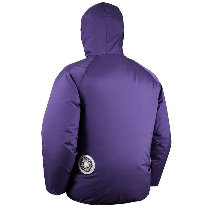 Unisex nan leichte kühlende Jacke mit integrierter Ventilator-Technologie und Kapuze Drune