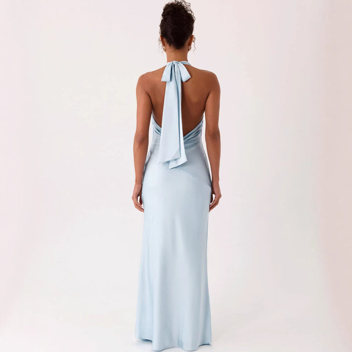 Damen Elegantes Abendkleid mit schickem Halterdesign und fließendem Stoff Drune