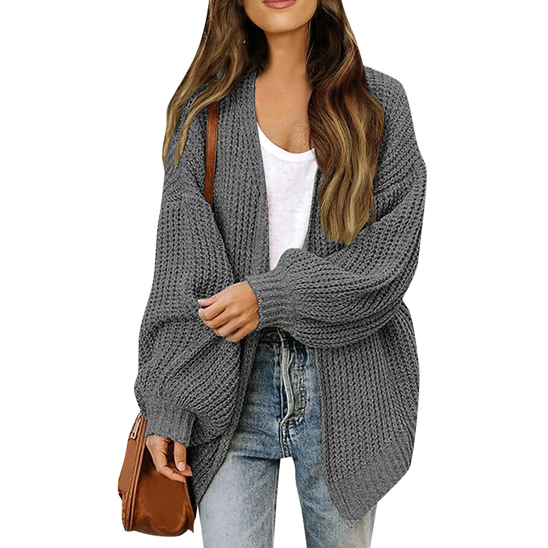 Damen Oversized Chunky Strickjacke Drune