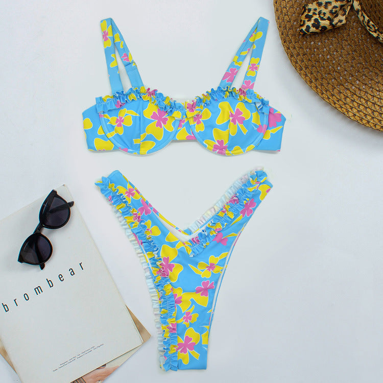 Damen Raffinierter Rüschen-Bikini Drune