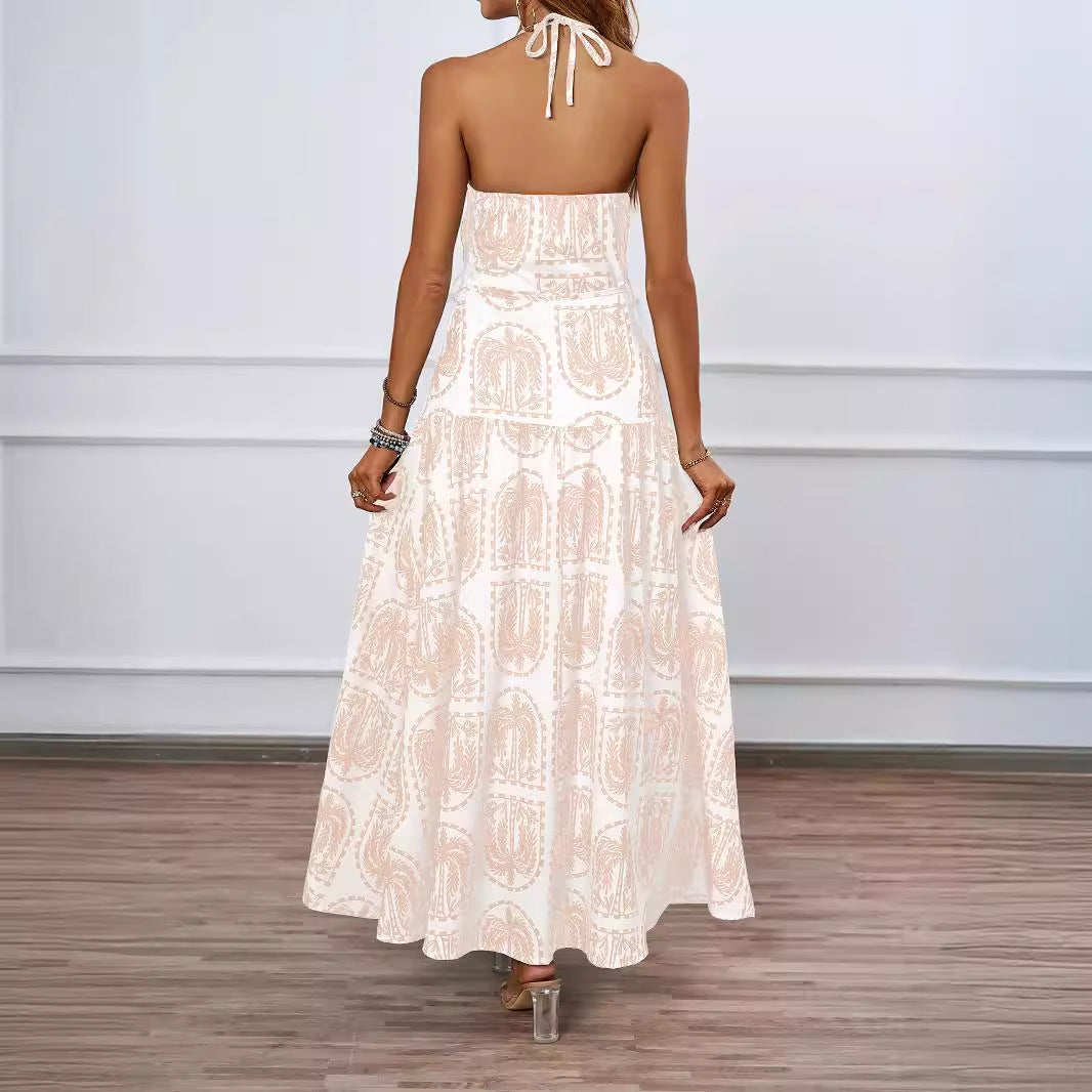 Damen Maxi-Kleid mit verspieltem Muster und eleganter Silhouette Drune