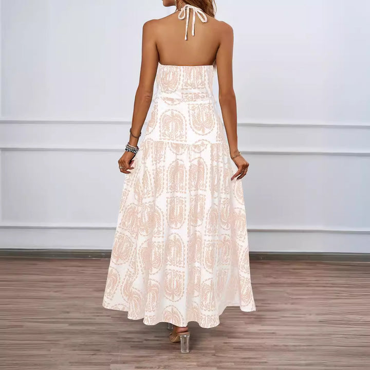 Damen Maxi-Kleid mit verspieltem Muster und eleganter Silhouette Drune
