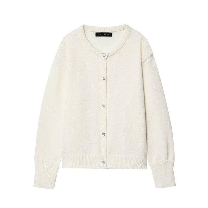 Damen bequeme Strickjacke mit Knopfverschluss und lässigem Schnitt Drune