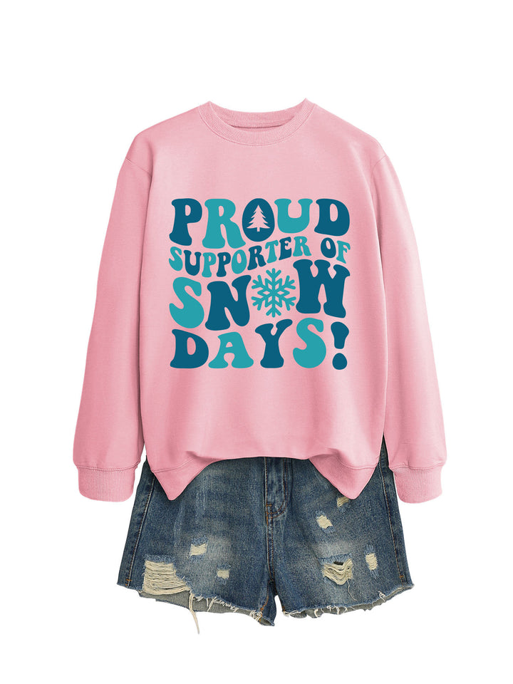 Damen Sweatshirt mit kreativem Aufdruck und lässigem Schnitt Drune