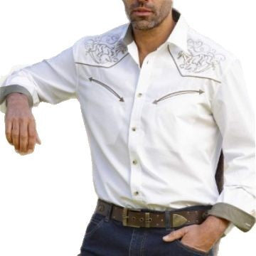 Herren Cowboyhemd mit aufwendiger Stickerei Drune