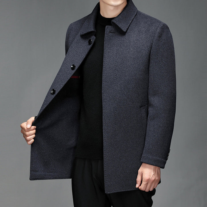 Herren Eleganter Winter Mantel mit modernem Design und hochwertiger Wolle Drune