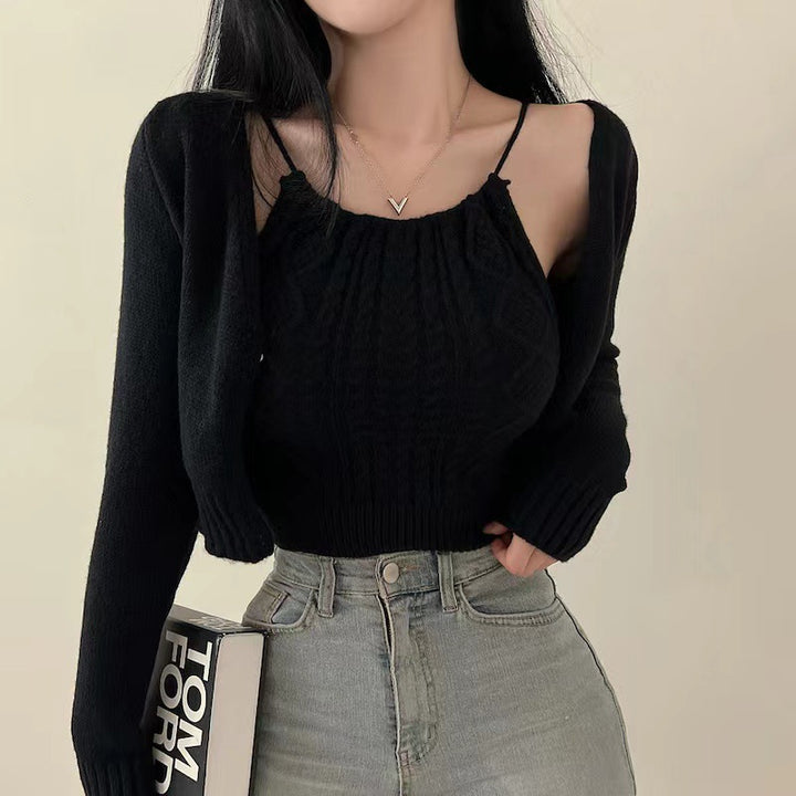 Damen Stricktop mit dekorativem Rückenelement und lässigem Schnitt Drune
