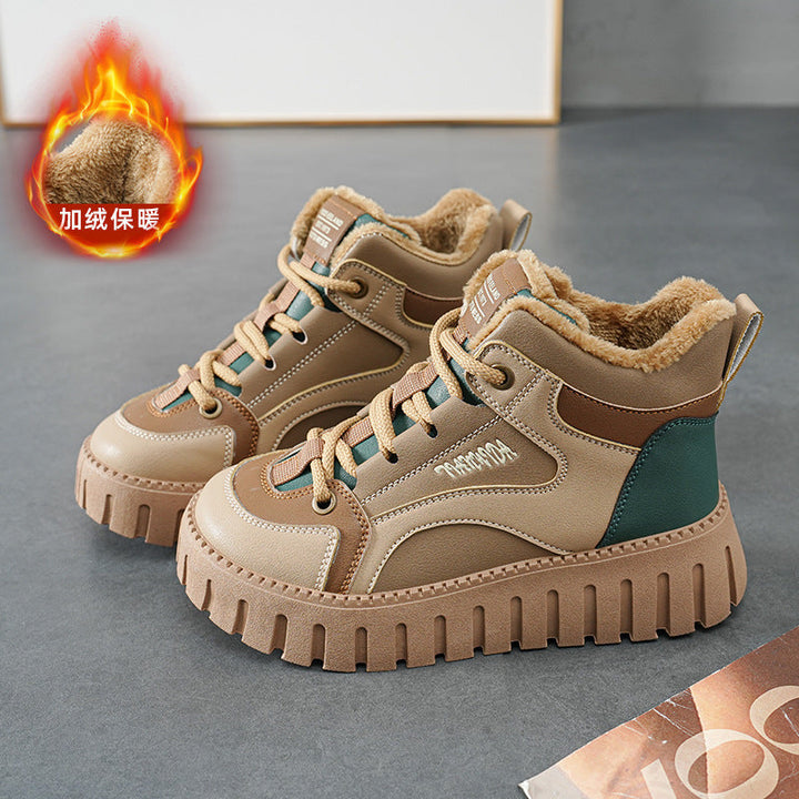 Damen Sportliche High-Top Sneakers mit gefüttertem Innenbereich und rutschfester Sohle Drune