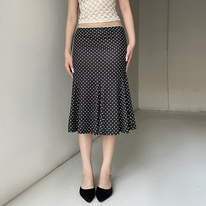 Damen Midi-Rock mit sanft fallendem Saum und elastischem Bund Drune