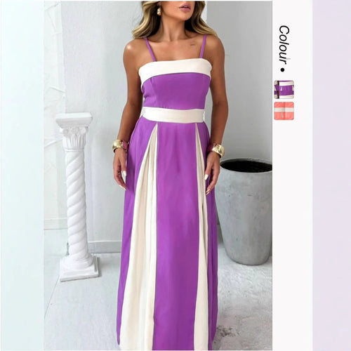 Damen Maxikleid mit eleganten Drapierungen Drune