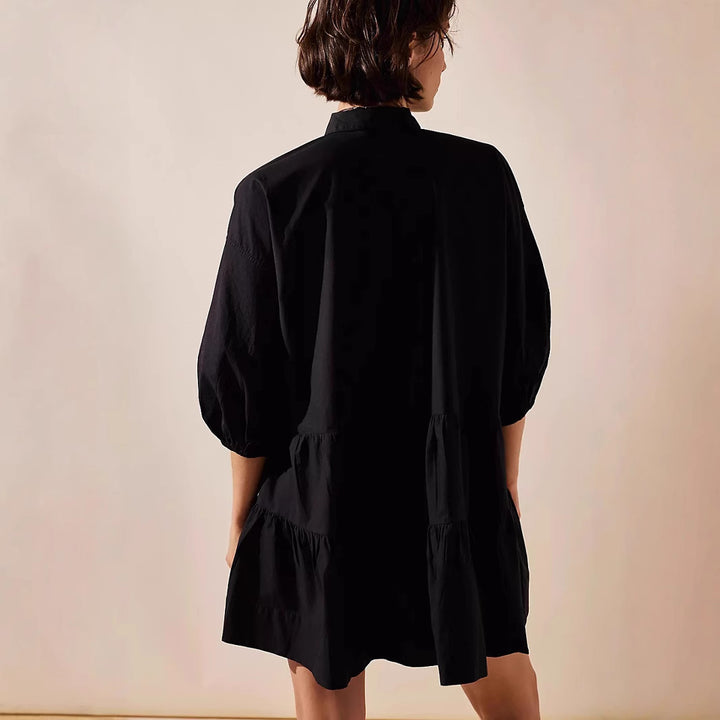 Damen lässiges Hemdblusenkleid Drune
