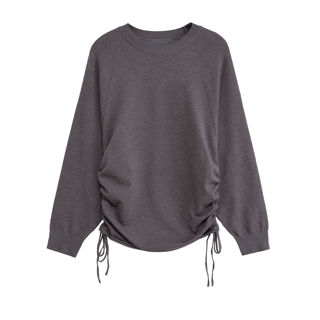 Damen Sportlicher Pullover mit seitlichen Schnürungen Drune