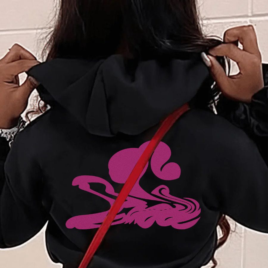Damen Sportliche Kapuzenjacke Drune