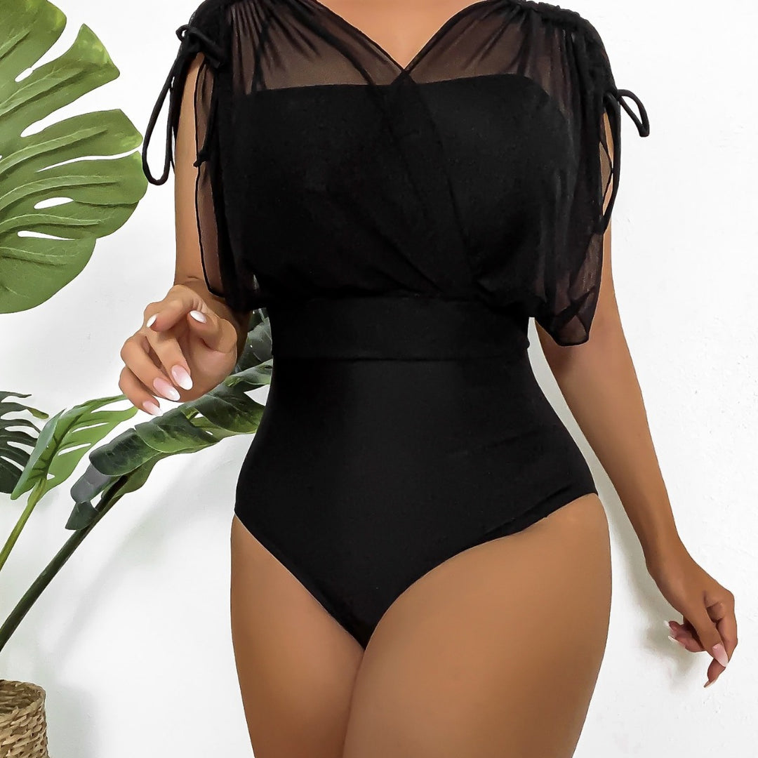 Damen Badeanzug mit elegantem Transparentshirt Drune