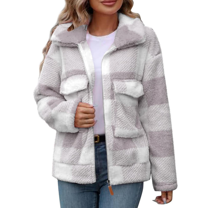 Drune | Damen Fleece Jack Karomuster