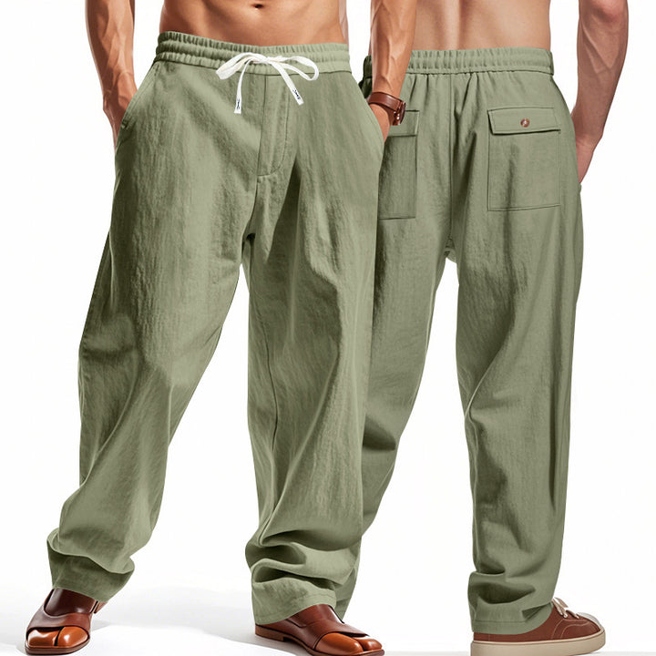 Herren Bequeme Freizeithose mit verstellbarem Bund und praktischen Taschen Drune