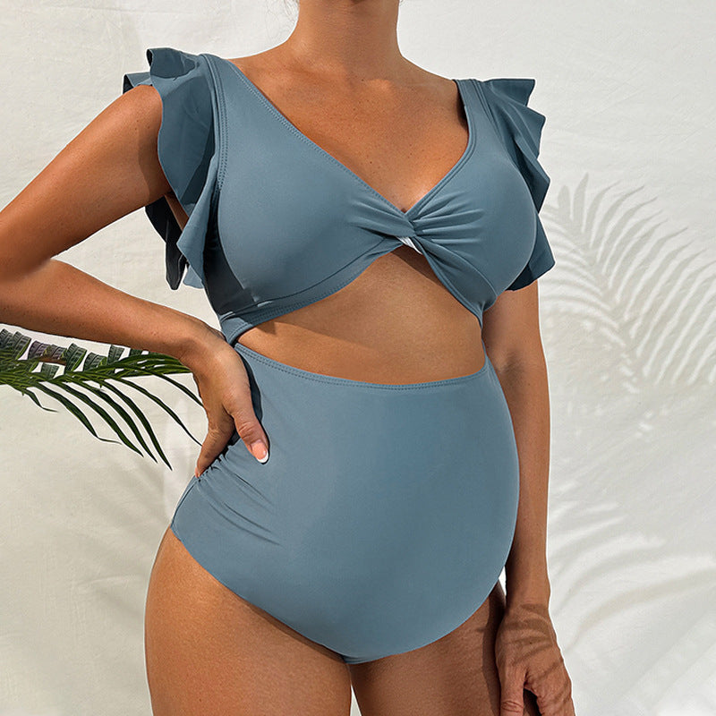 Damen Bikiniset mit aufregendem Rüschendesign und hochgeschnittenem Slip Drune