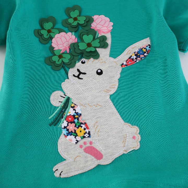 Kinder T-Shirt mit kreativem Hasen-Motiv Drune