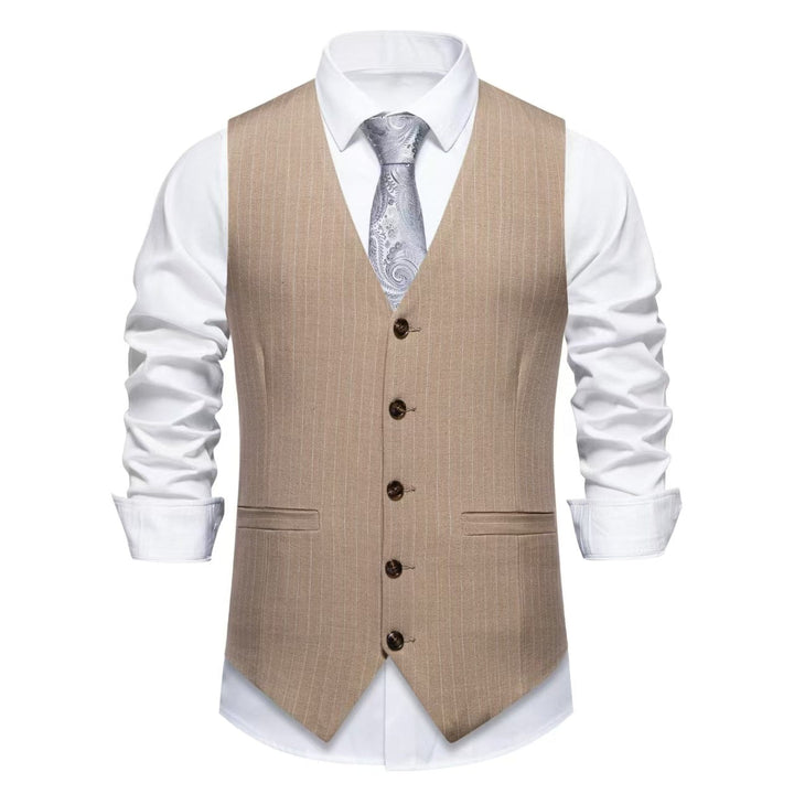 Herren elegante Weste mit feinen Knopfdetails Drune