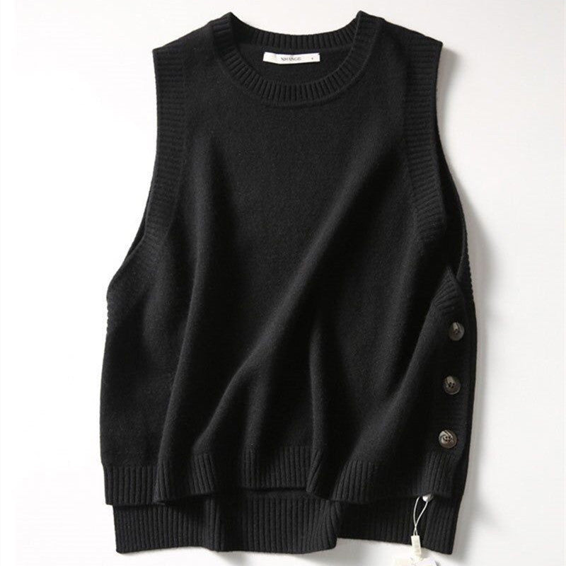 Damen Elegante Strickweste mit Knopfdetails und zeitlosem Design Drune