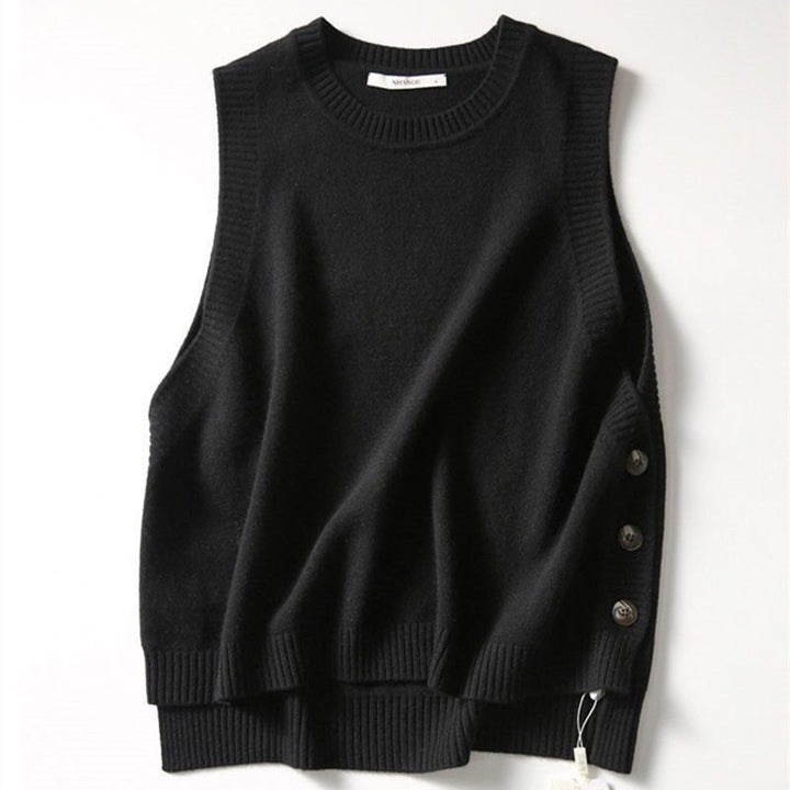 Damen Elegante Strickweste mit Knopfdetails und zeitlosem Design Drune