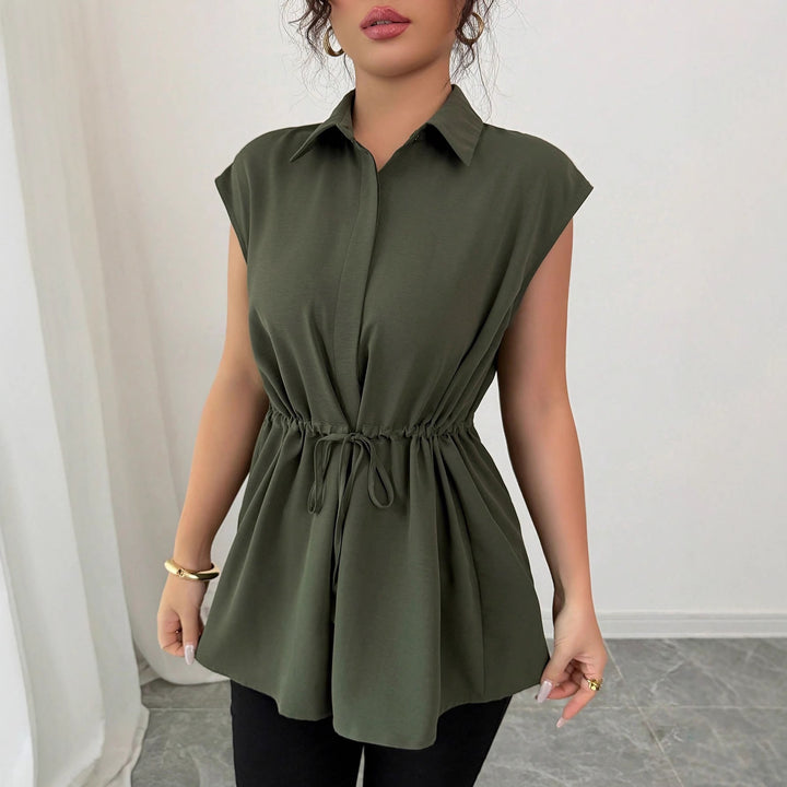 Damen lässige Bluse mit tailliertem Schnitt Drune