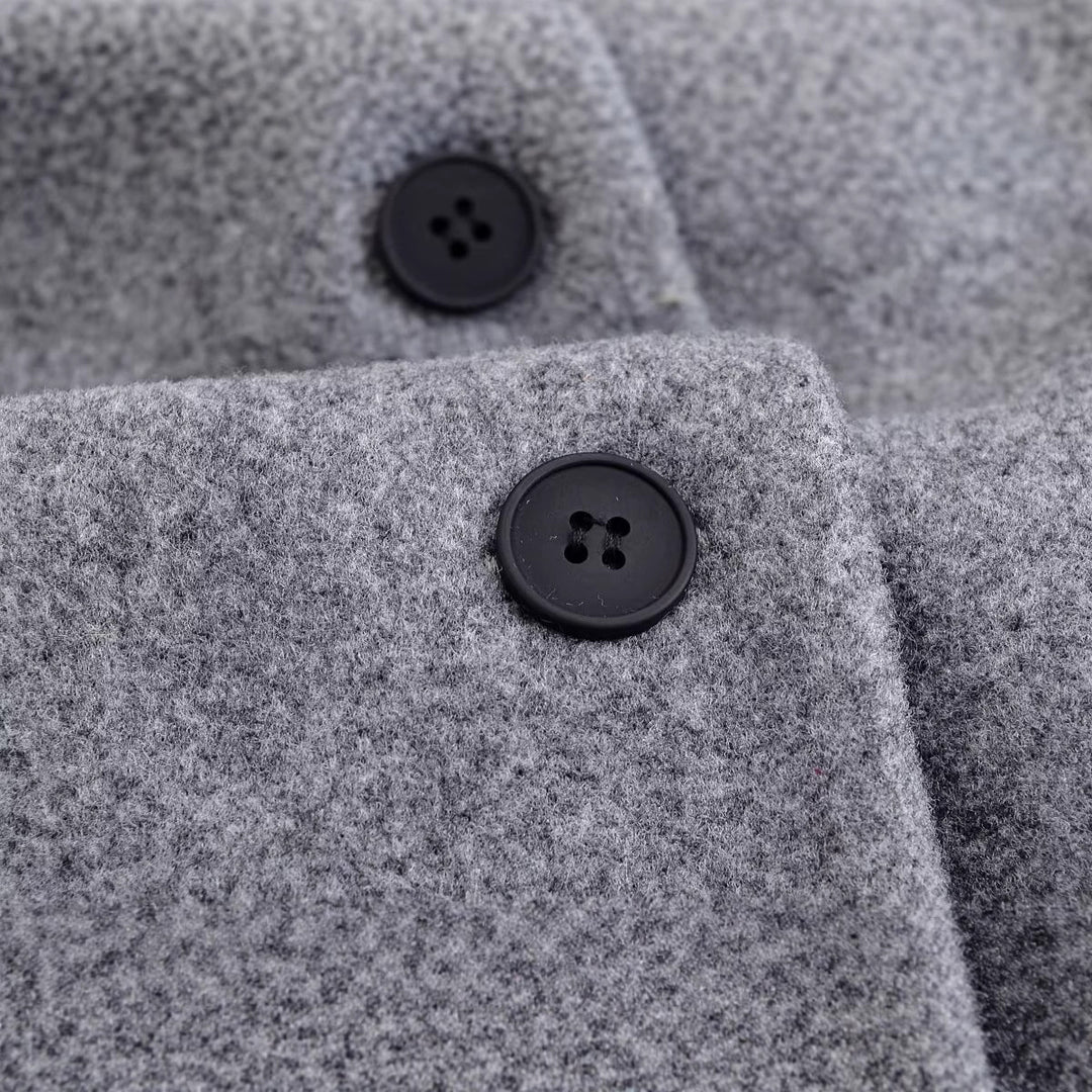 Damen eleganter Bouclé-Mantel Drune