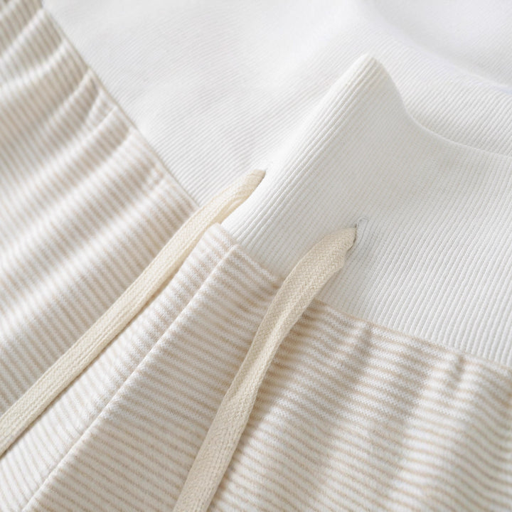 Damen weite Loungehose mit elastischem Bund und Kordelzug Drune