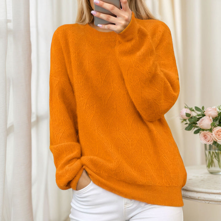 Damen weicher Strickpullover mit elegantem Muster Drune