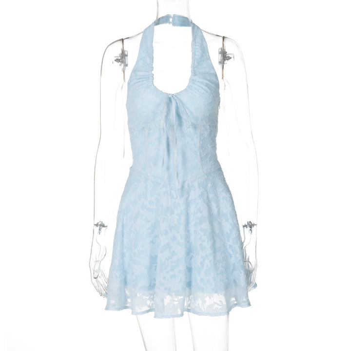 Damen Halterneck-Minikleid aus feiner Spitze Drune