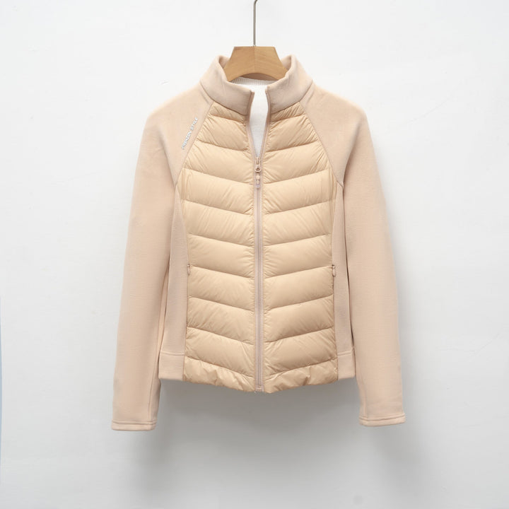 Damen gesteppte Sportjacke mit hohem Kragen und funktionalen Reißverschlusstaschen Drune