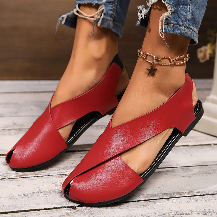 Damen Chic Kreuzschnitt Ballerinas Drune