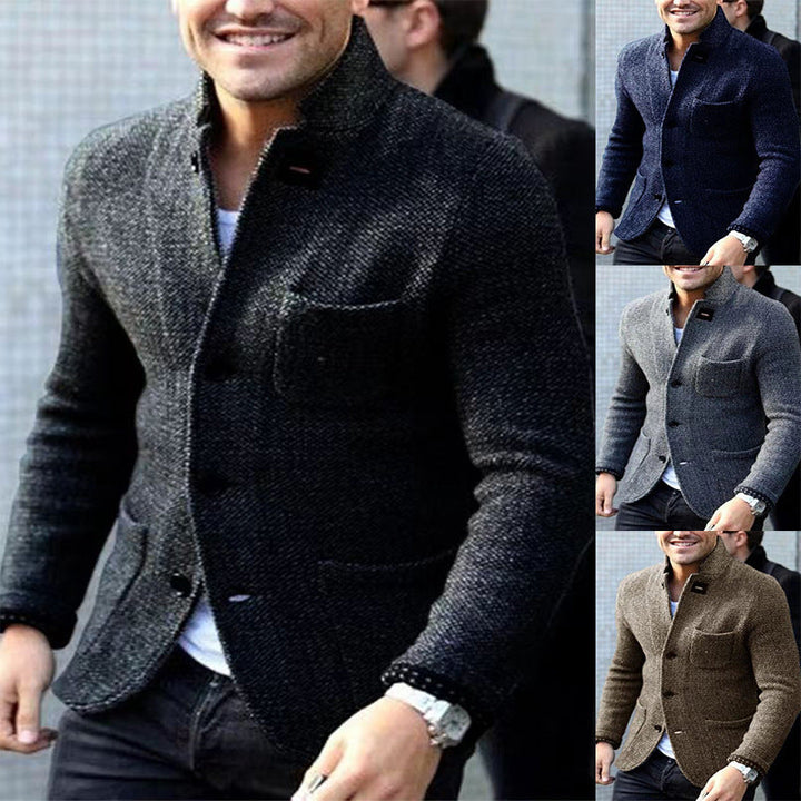 Herren modischer Blazer mit strukturiertem Stoff Drune